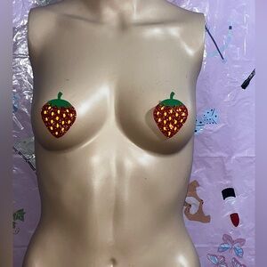 Strawberry Glitter Pasties NWT